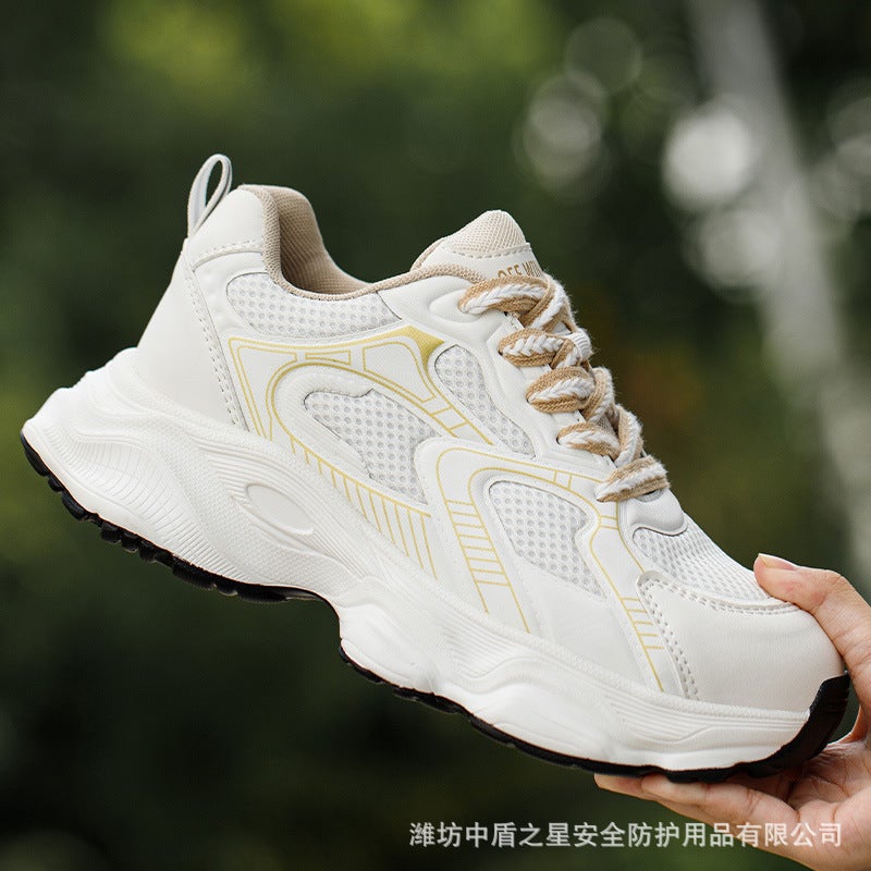 Thick-Soled Silver Torre Shoes Women'S 2025 Spring New Shoes Women'S Explosions Increased Sports Plastic Steel Torre Shoes - Image 4